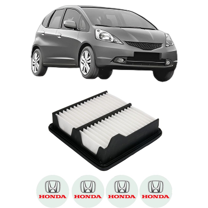 Filtru aer HONDA JAZZ III (GE_, GG_, GP_, ZA_) 1.5 i-VTEC (GE8) din 2008-2014 KW 88 CP 120 CMC 1496, Bosh, Auto, 4x Stickere auto cu HONDA