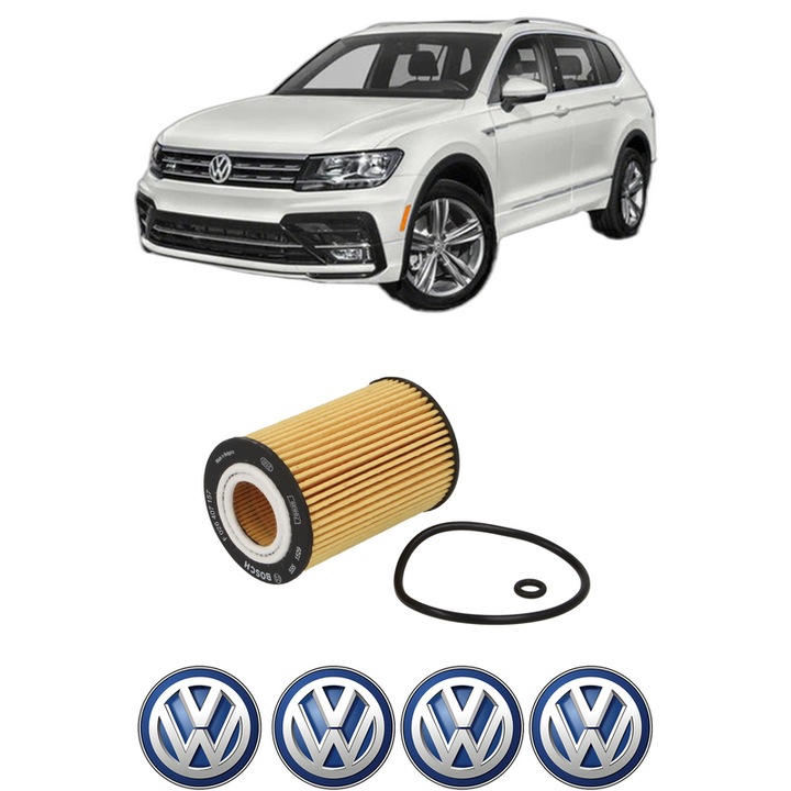Olajszűrő Volkswagen TIGUAN (AD1, AX1) 2.0 TDI 2016-2019-től KW 85 LE 115 CMC 1968, autó, Bosch, 4x Volkswagen autómatrica