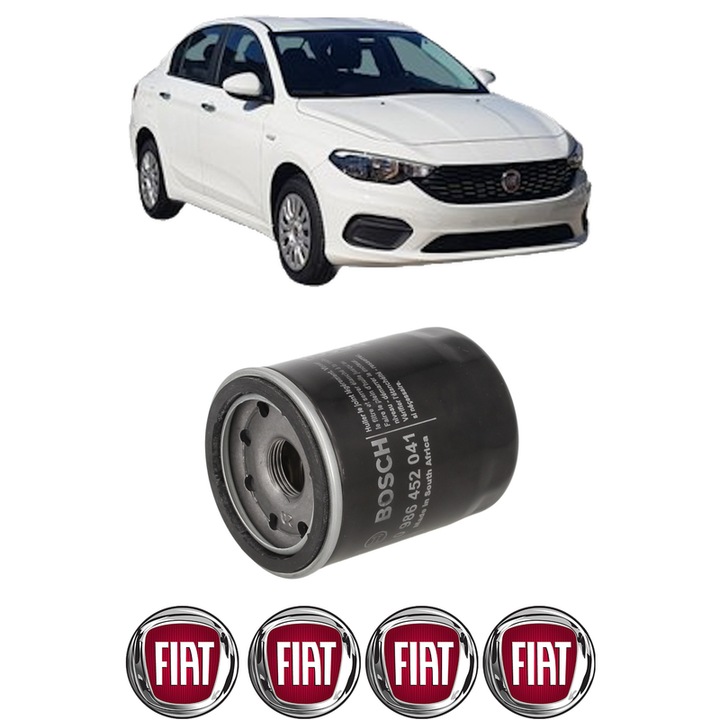 Olajszűrő FIAT TIPO Saloon (356_, 357_) 1.4 (356SXA1B) 2015-től KW 70 LE 95 CMC 1368, autó, Bosch, 4x autómatrica FIAT-tal