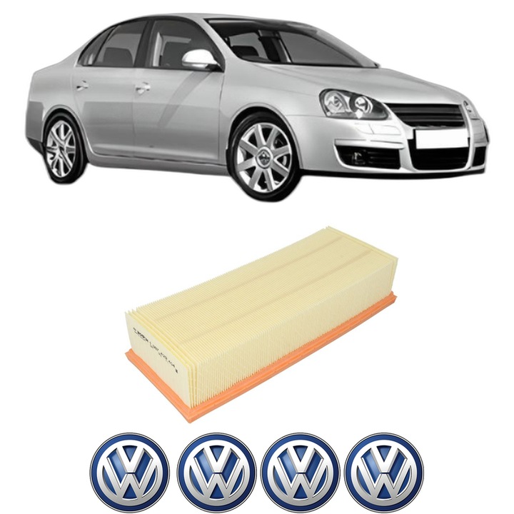 Filtru aer Volkswagen JETTA III (1K2) 2.0 TFSI din 2005-2010 KW 147 CP 200 CMC 1984, Bosh, Auto, 4x Stickere auto cu Volkswagen