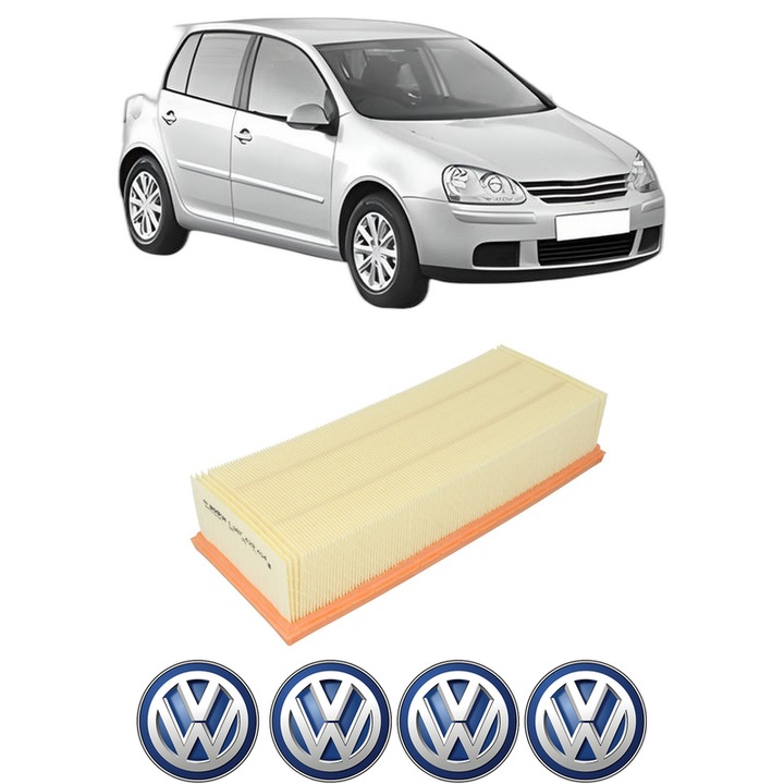 Filtru aer Volkswagen GOLF V (1K1) 2.0 TDI din 2004-2008 KW 103 CP 140 CMC 1968, Bosh, Auto, 4x Stickere auto cu Volkswagen