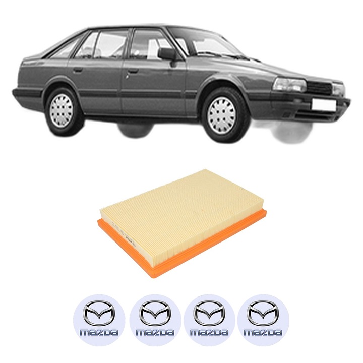 Filtru aer MAZDA 626 II Hatchback (GC) 2.0 (GC10E1) din 1986-1987 KW 88 CP 120 CMC 1998, Bosh, Auto, 4x Stickere auto cu MAZDA