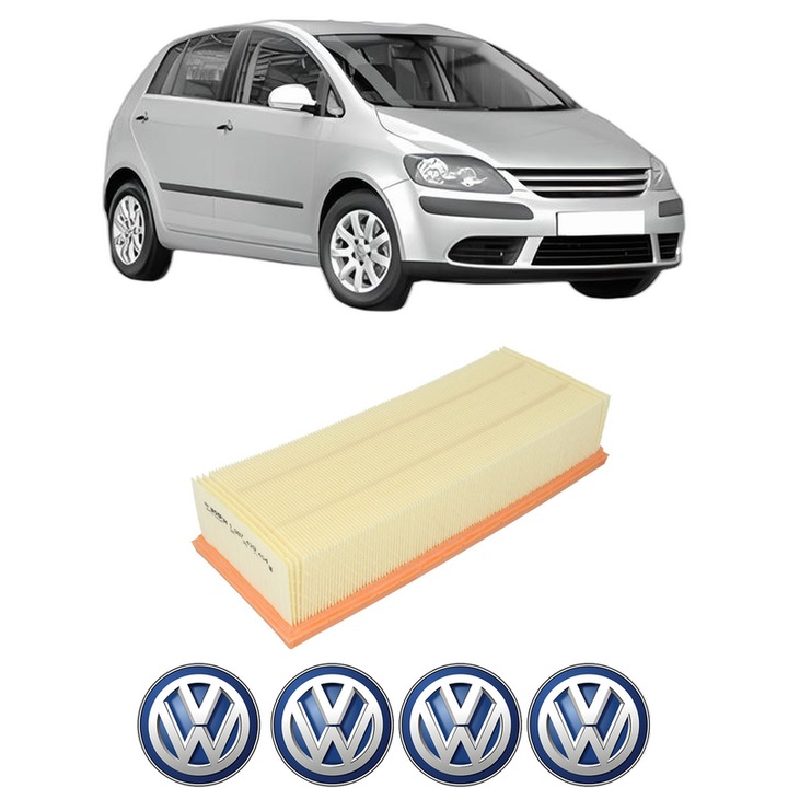 Filtru aer Volkswagen GOLF PLUS V (5M1, 521) 2.0 TDI 16V din 2005-2013 KW 103 CP 140 CMC 1968, Bosh, Auto, 4x Stickere auto cu Volkswagen