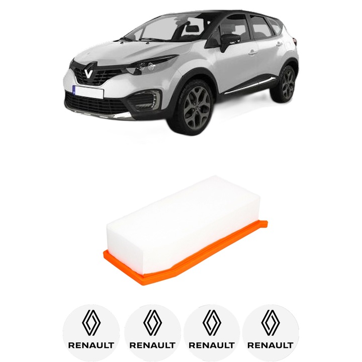 Filtru aer RENAULT CAPTUR I (J5_, H5_) 0.9 TCe 90 din 2013 KW 66 CP 90 CMC 898, Bosh, Auto, 4x Stickere auto cu RENAULT