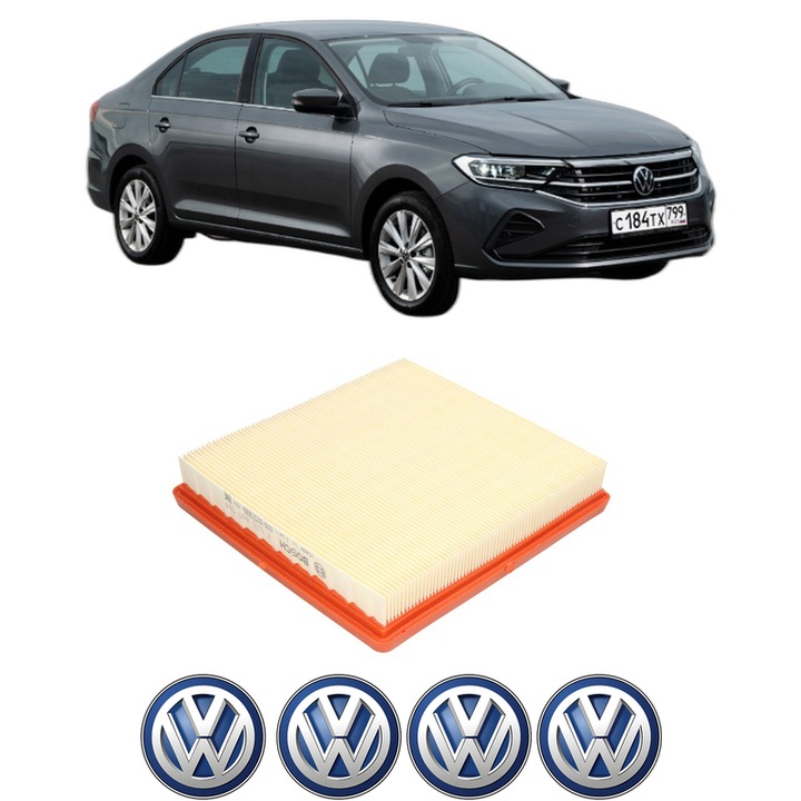 Filtru aer Volkswagen POLO Liftback (CK4, CK5) 1.6 MPI din 2020-2022 KW 66 CP 90 CMC 1598, Bosh, Auto, 4x Stickere auto cu Volkswagen