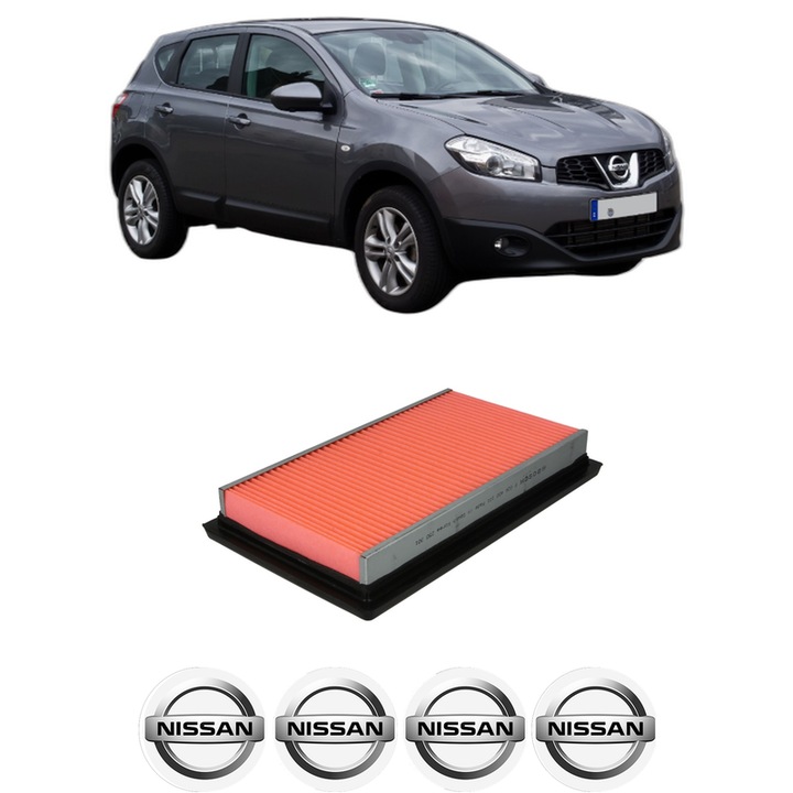 Filtru aer NISSAN QASHQAI I VAN (J10) 1.5 dCi din 2013-2014 KW 81 CP 110 CMC 1461, Bosh, Auto, 4x Stickere auto cu NISSAN