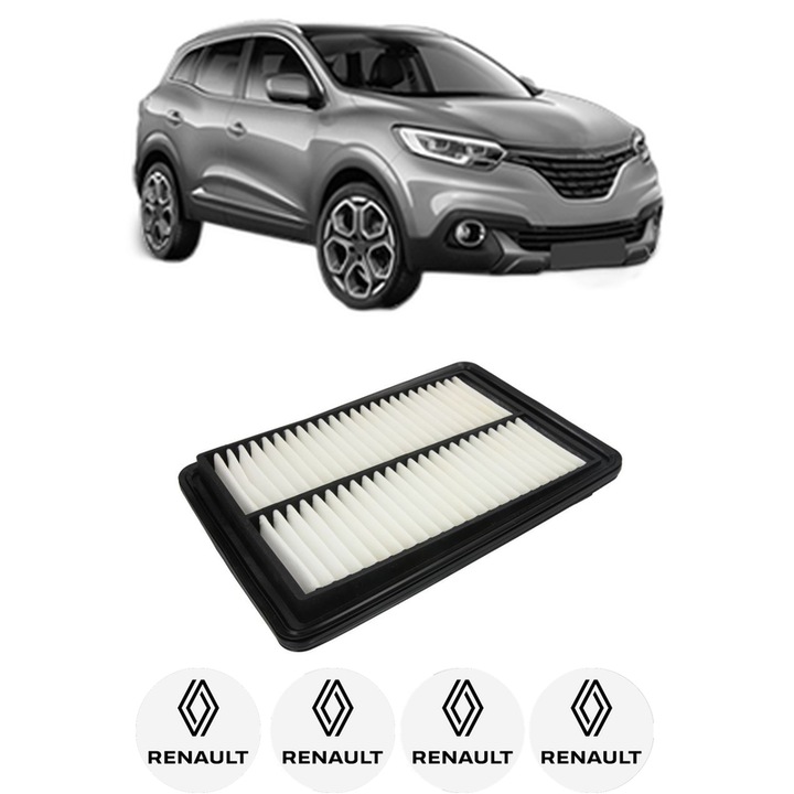 Filtru aer RENAULT KADJAR (HA_, HL_) 1.5 BLUE dCi 115 (HLA6) din 2018 KW 85 CP 116 CMC 1461, Bosh, Auto, 4x Stickere auto cu RENAULT