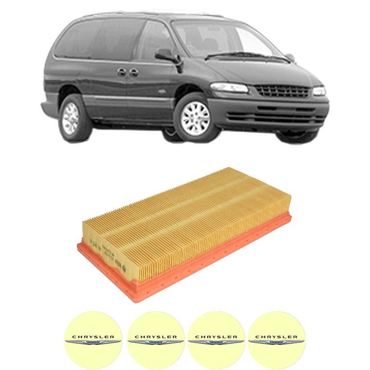 Filtru aer CHRYSLER GRAND VOYAGER / VOYAGER III (GS) 3.8 i AWD din 1995-2001 KW 122 CP 166 CMC 3778, Bosh, Auto, 4x Stickere auto cu CHRYSLER