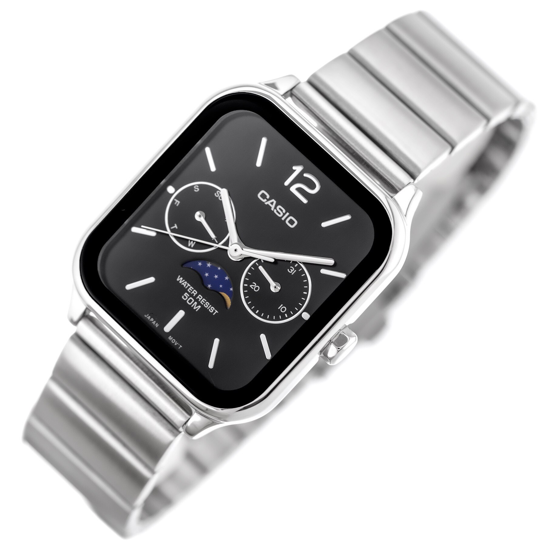 Ceas barbatesc Casio MTP-M305D-1A, mecanism quartz, bratara si
