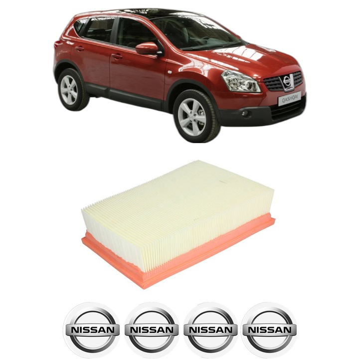 Filtru aer NISSAN QASHQAI +2 (JJ10E) 1.6 dCi All-wheel Drive din 2011-2013 KW 96 CP 130 CMC 1598, Bosh, Auto, 4x Stickere auto cu NISSAN