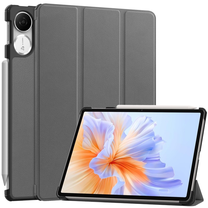 Husa tableta, pentru Honor pad V9 11.5"(2025), Auto functie sleep/wake tip stand, Gri