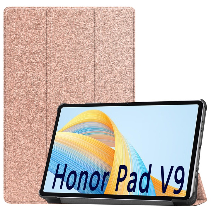 Husa tableta, pentru Honor pad V9 11.5"(2025), Auto functie sleep/wake tip stand, Auriu rose