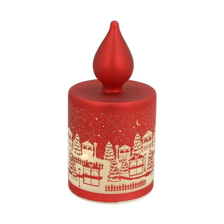 Lumanare electrica Andrea Fontebasso Rosa, LED, 14cm, alb