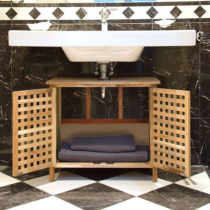 Bambusz mosdószekrény