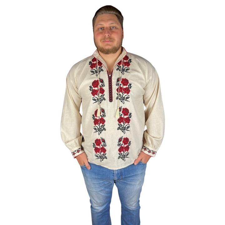 Férfi ing CPB3 bézs/fekete, méret 2XL