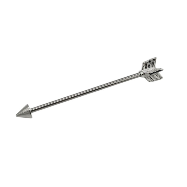 Percing inox de ureche 5 cm lungime in forma de sageata Carmina
