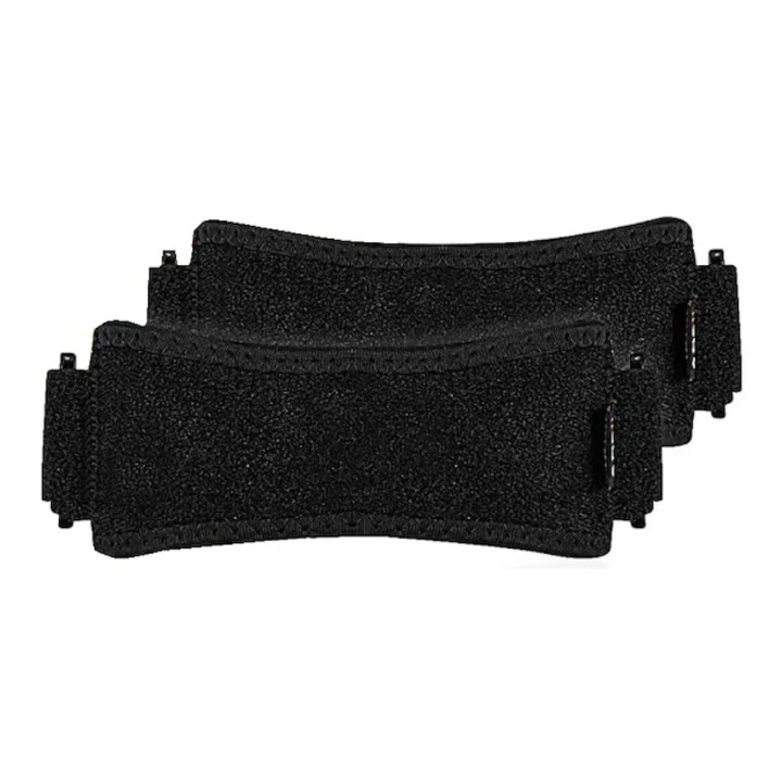 Set 2 suporturi pentru sustinere tendon rotulian, dimensiune cuprinsa intre 22 si 44 cm, textil, negru