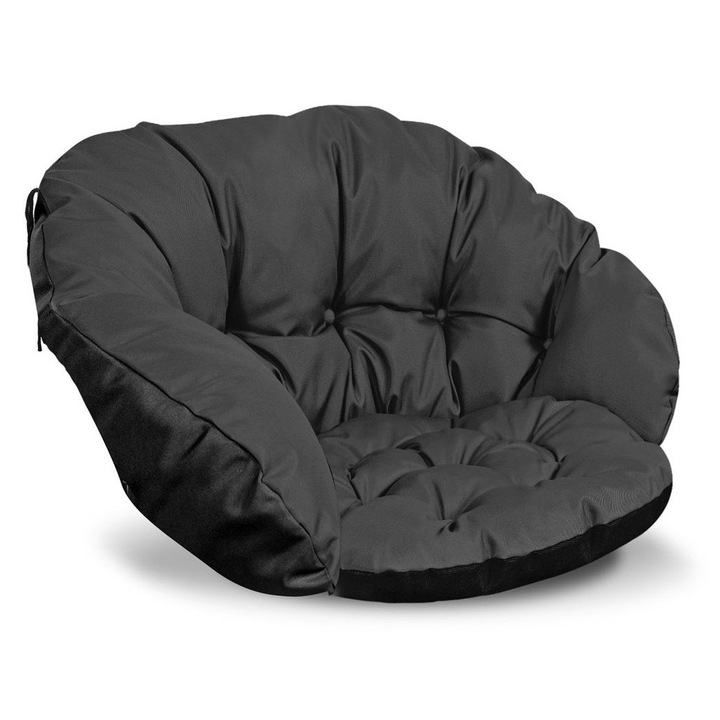 AIO FACTORY 122x40cm díszpárna fotelhez, gólyafészekhez, vízálló, fekete