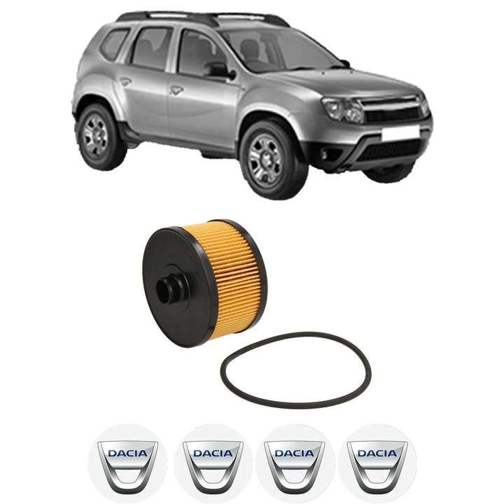 Filtru ulei DACIA DUSTER (HS_) 1.2 TCe 125 4x4 din 2015-2018 KW 92 CP 125 CMC 1197, auto, Bosch, 4x Stickere auto cu DACIA