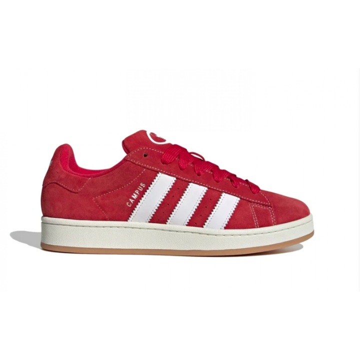 Pantofi sport unisex, adidas Campus 00s, piele intoarsa, rosu, 36 2/3 EU