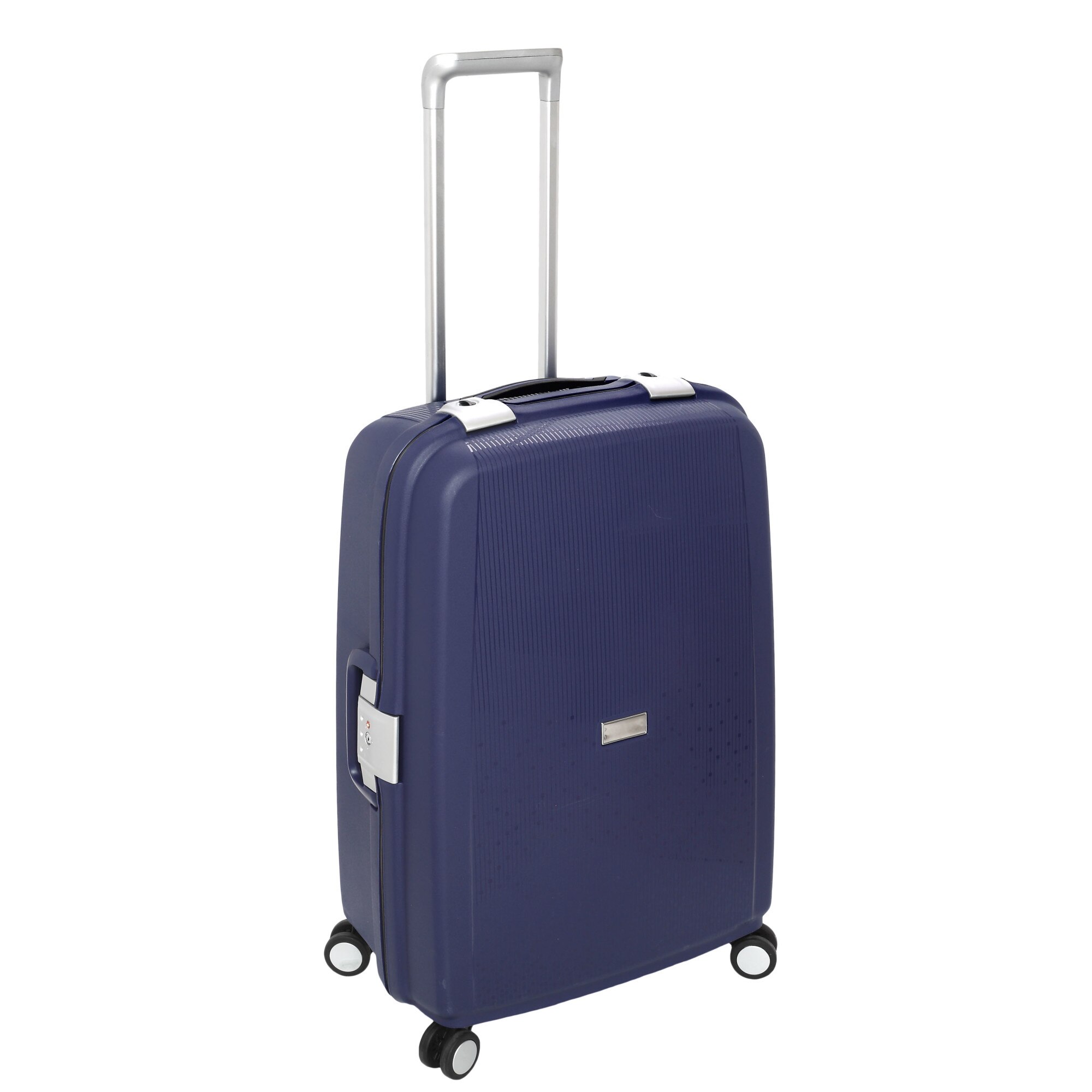 Troler Mediu cu clapeta, Polipropilena, TSA, 4 Roti Duble, STELXIS, ST 515-65 cm, Bleumarin