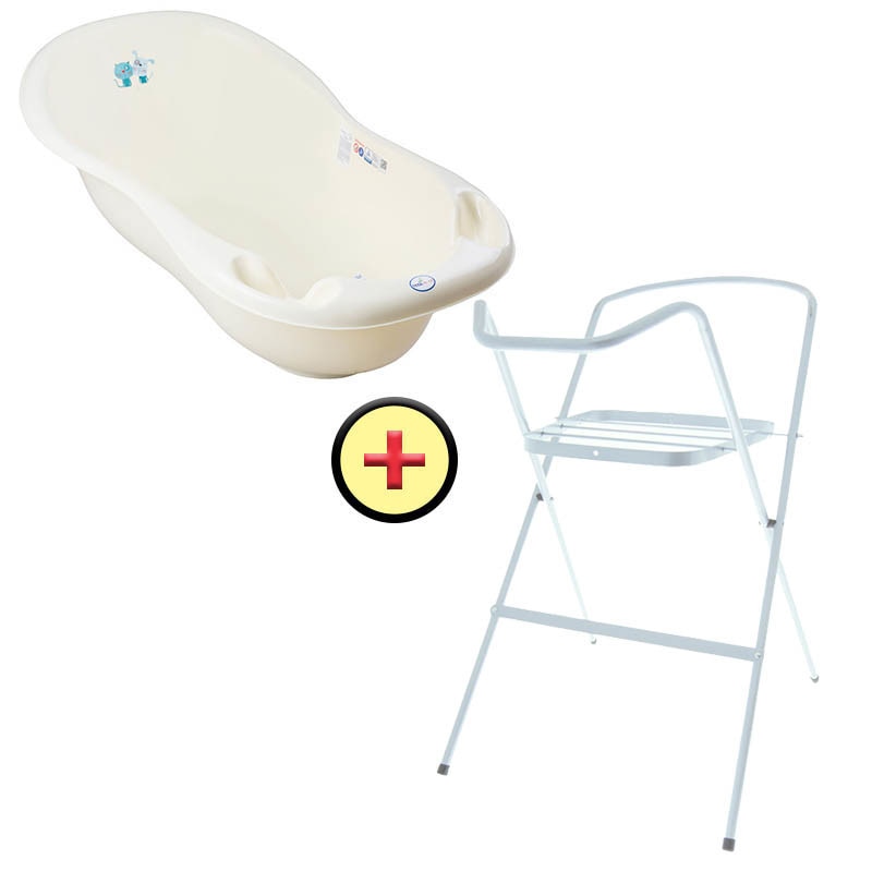 Set cadita 86 cm Catel Crem + Suport metalic cadita