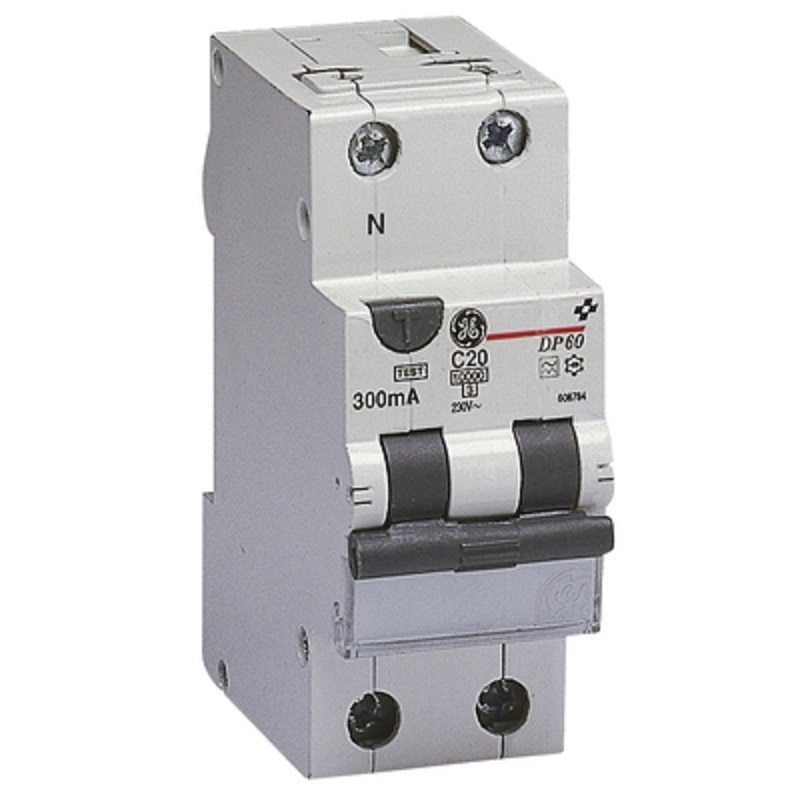 Disjunctor diferential GE DPA60 6A/300mA 1P+N, C, tip A