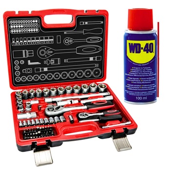 Trusa tubulare Dedra Hartsson CRV cu 72 elementi de 1/2 Trusa tubulare Dedra Hartsson CRV cu 72 elementi de 1/2