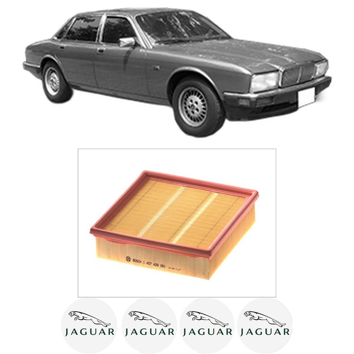 Filtru aer JAGUAR XJ (XJ40, XJ81) 6 3.2 24V din 1990-1994 KW 146 CP 199 CMC 3239, Bosh, Auto, 4x Stickere auto cu JAGUAR