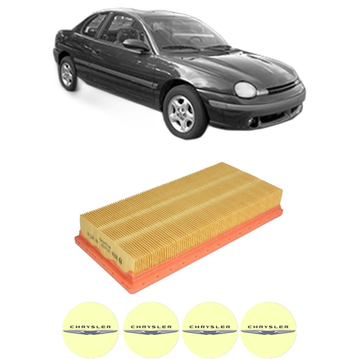 Filtru aer CHRYSLER NEON (PL) 2.0 16V din 1994-1999 KW 107 CP 145 CMC 1996, Bosh, Auto, 4x Stickere auto cu CHRYSLER