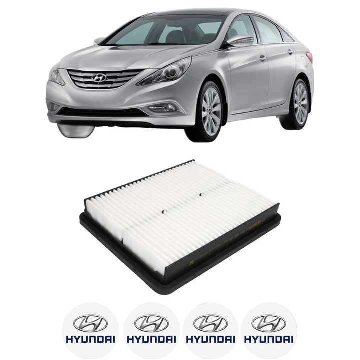 Filtru aer HYUNDAI SONATA VI (YF) 2.0 i din 2012-2014 KW 120 CP 163 CMC 1998, Bosh, Auto, 4x Stickere auto cu HYUNDAI