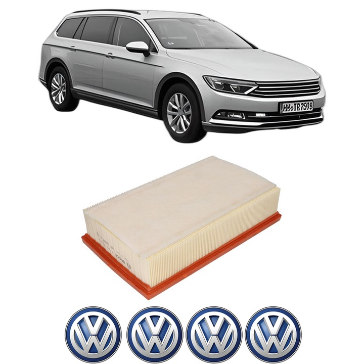 Filtru aer Volkswagen PASSAT ALLTRACK B8 Variant (3G5, CB5) 2.0 TDI 4motion din 2015-2024 KW 140 CP 190 CMC 1968, Bosh, Auto, 4x Stickere auto cu Volkswagen