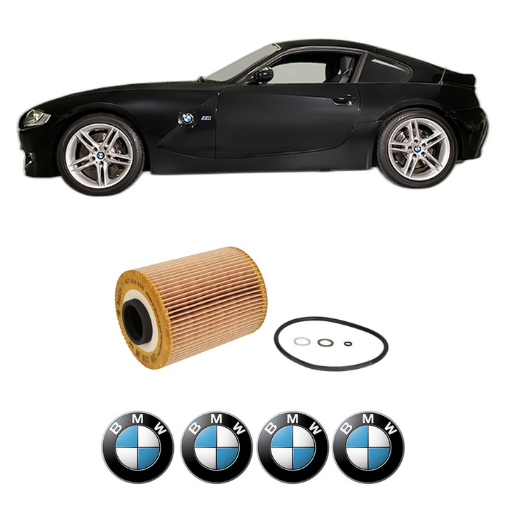 Filtru ulei BMW Seria Z4 Coupe (E86) M din 2006-2008 KW 252 CP 343 CMC 3246, auto, Bosch, 4x Stickere auto cu BMW
