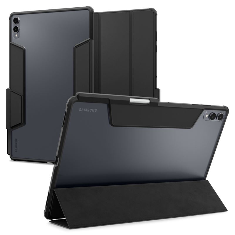 Husa Spigen Ultra Hybrid Pro, Negru, TPU + policarbonat, suport integrat, margini ridicate