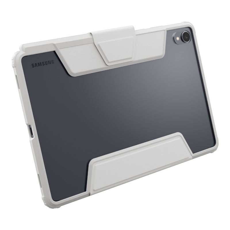 Husa Spigen Ultra Hybrid Pro, suport integrat, margini ridicate, gri, pentru tabletă