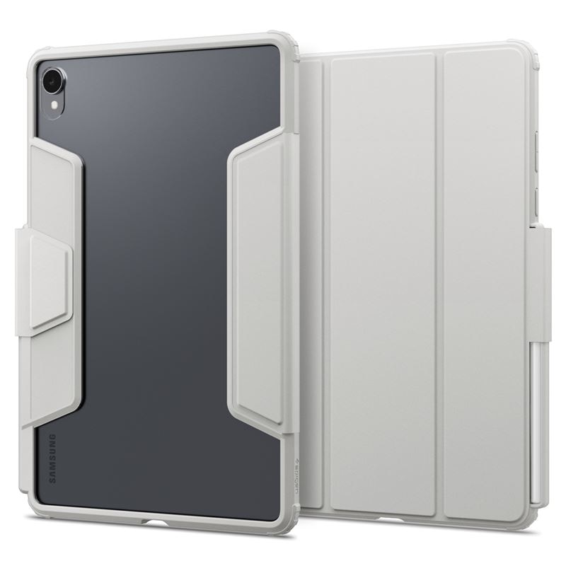 Husa Spigen Ultra Hybrid Pro, suport integrat, margini ridicate, gri, pentru tabletă