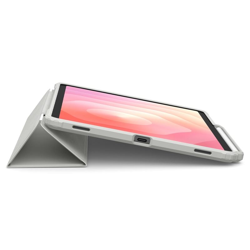 Husa Spigen Ultra Hybrid Pro, suport integrat, margini ridicate, gri, pentru tabletă