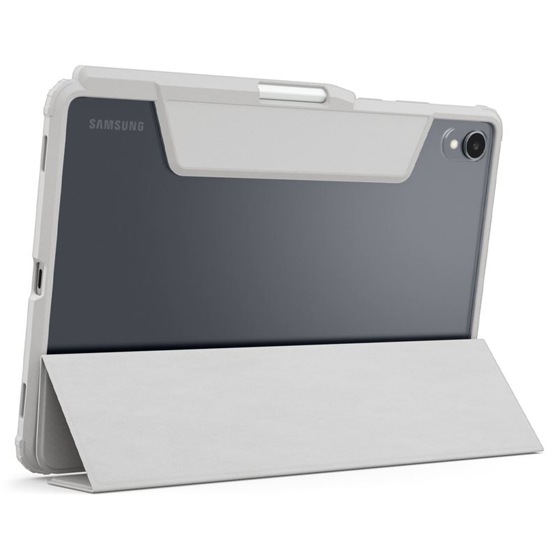 Husa Spigen Ultra Hybrid Pro, suport integrat, margini ridicate, gri, pentru tabletă