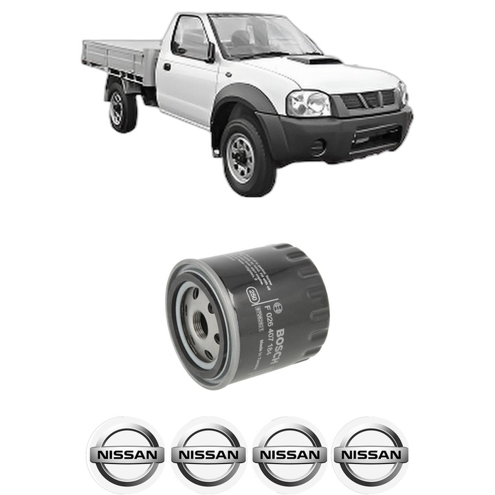 Filtru ulei NISSAN NAVARA NP300 Platform/Chassis (D40) 3.0 dCi din 2010 KW 170 CP 231 CMC 2993, auto, Bosch, 4x Stickere auto cu NISSAN