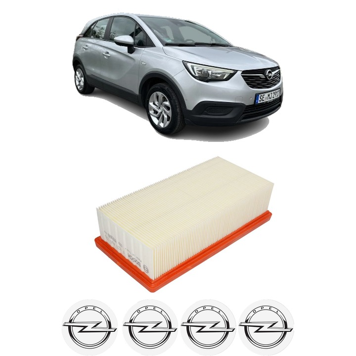 Filtru aer OPEL CROSSLAND X / CROSSLAND (P17, P2QO) 1.2 din 2019 KW 61 CP 83 CMC 1199, Bosh, Auto, 4x Stickere auto cu OPEL