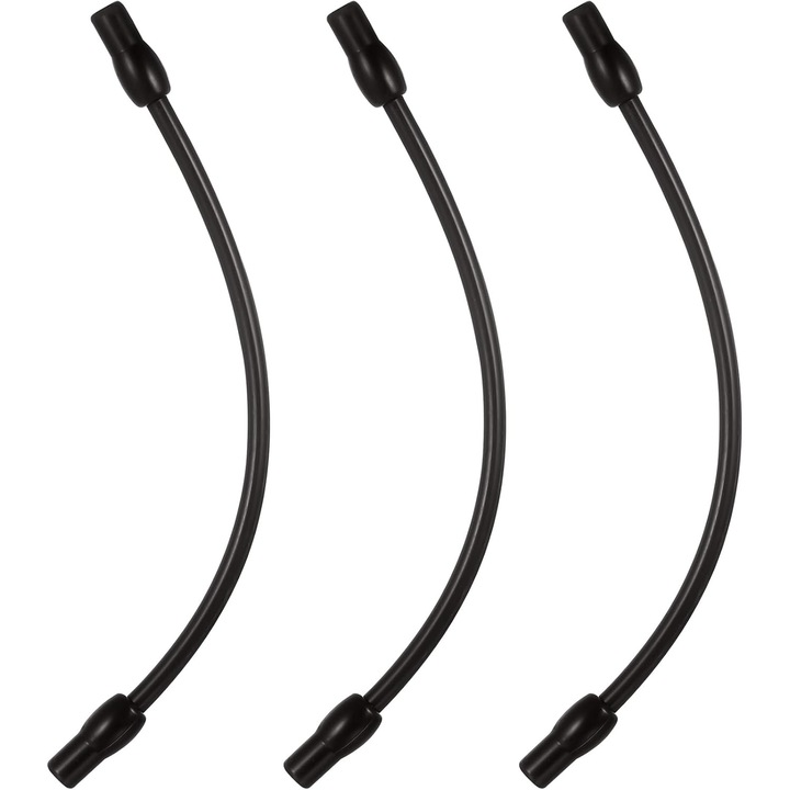 Set 3 furtunuri silicon alimentar Aoyfuwell, negru, 6.3x9.5x22cm, pentru espressoare automatizate