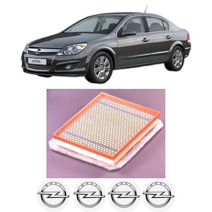 Filtru aer OPEL ASTRA H Saloon (A04) 1.7 CDTi (L69) din 2007-2010 KW 74 CP 101 CMC 1686, Bosh, Auto, 4x Stickere auto cu OPEL
