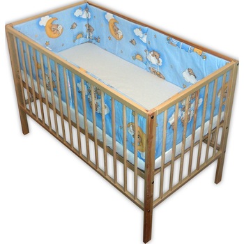 Set aparatoare ursuletul somnoros albastru, in patut 120 x 60 cm Set aparatoare ursuletul somnoros albastru, in patut 120 x 60 cm
