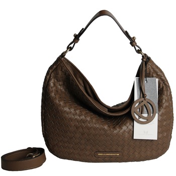 Geanta Dama din piele naturala impletita manual, Dellaconte, Maro Geanta Dama din piele naturala impletita manual, Dellaconte, Maro