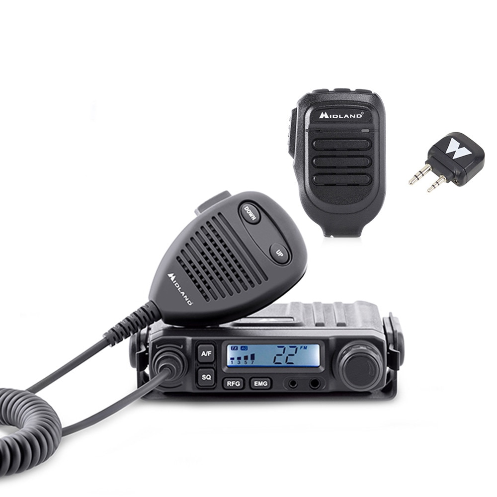 Assault Enlighten short Kit Statie radio CB Midland M-MINI cu mufa de bricheta + Midland WA-CB  C1276 + Microfon cu Bluetooth WA-MIKE C1263 - eMAG.ro