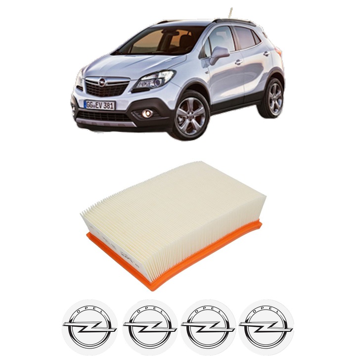 Filtru aer OPEL MOKKA / MOKKA X (J13) 1.4 4x4 (_76) din 2012-2019 KW 103 CP 140 CMC 1364, Auto, Bosch, 4x Stickere auto cu OPEL