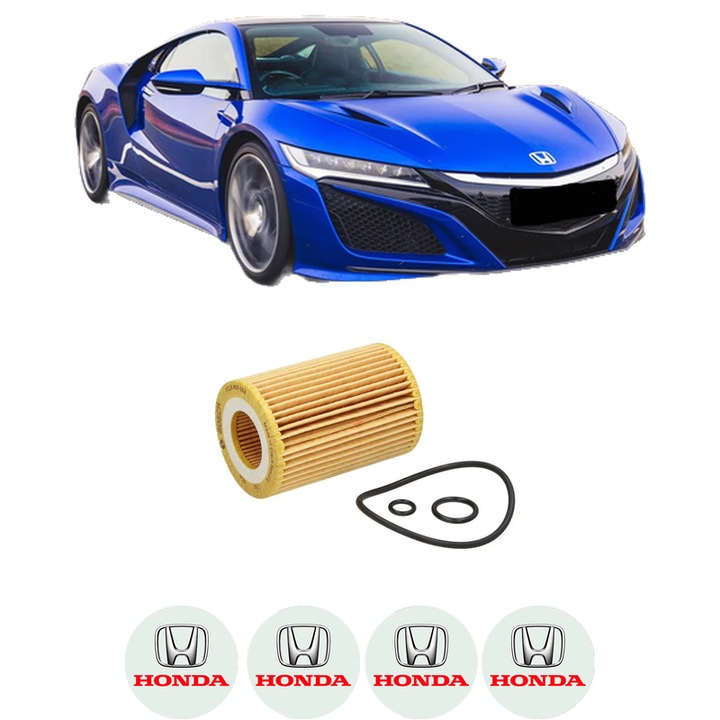 Filtru ulei HONDA NSX II Coupe (NC_) 3.5 Hybrid (NC1) din 2016 KW 427 CP 581 CMC 3493, auto, Bosch, 4x Stickere auto cu HONDA