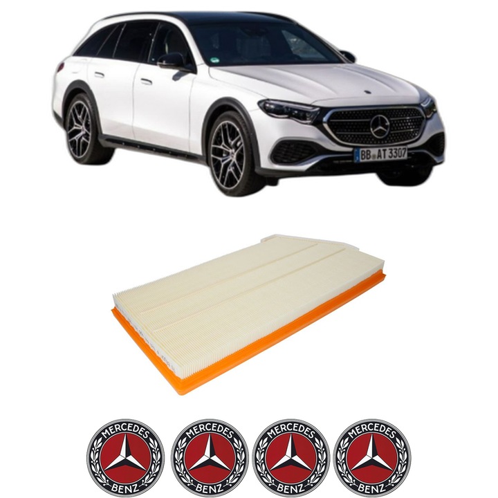 Filtru aer MERCEDES-BENZ E-CLASS All-Terrain (S214) E 220 d 4-matic (214.214) din 2023 KW 145 CP 197 CMC 1992, Auto, Bosch, 4x Stickere auto cu MERCEDES-BENZ