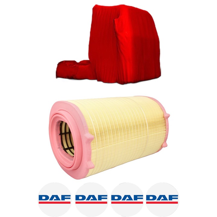 Filtru aer DAF XFC FTT 430 din 2023 KW 315 CP 428 CMC 12903, Bosh, Auto, 4x Stickere auto cu DAF