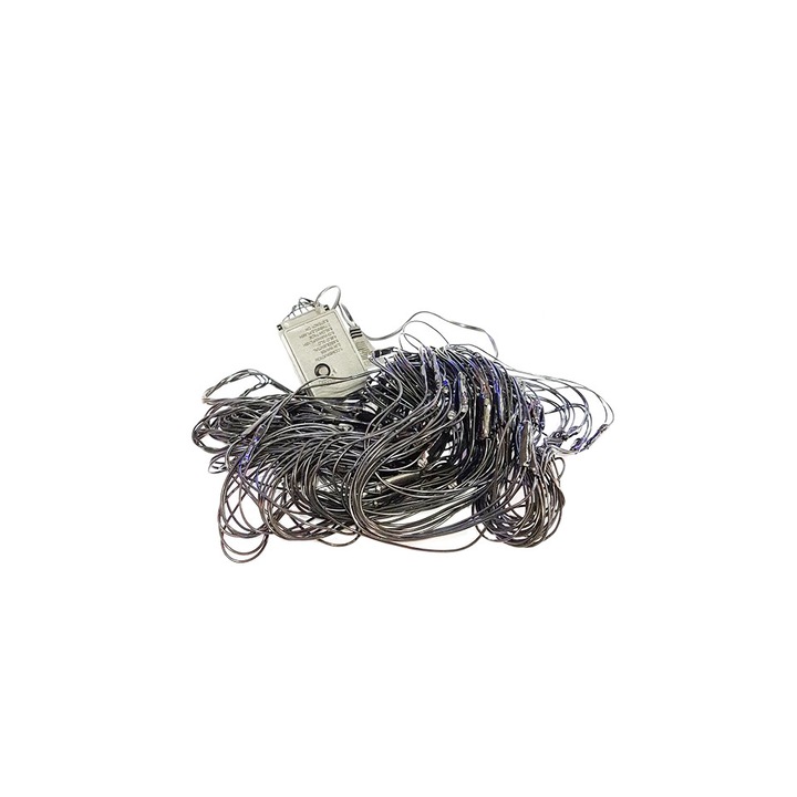 LED-es szőtt háló, többszínű, 180 LED, 1,5 x 1,5 m,